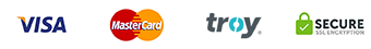 Visa, Mastercard, Troy ve Secure SSL Encryption